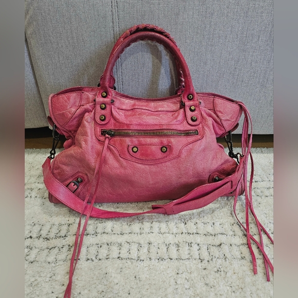 Balenciaga Hot Pink City Bag - Picture 1 of 16